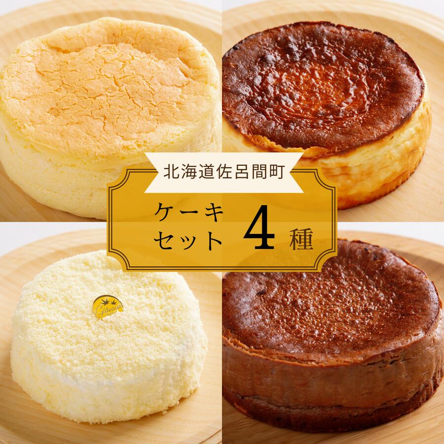 【ふるさと納税】 4種のケーキセット （チーズスフレ・バスク風チーズケーキ・レアチーズ・バスク風チョコチーズ） 【 ふるさと納税 人気 おすすめ ランキング チーズスフレ バスク風 チーズケーキ レアチーズケーキ チョコチーズケーキ 北海道 佐呂間町 送料無料 】 SRMJ079