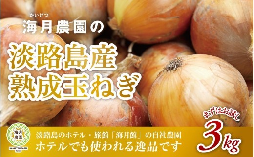 
                  海月館 自社農場栽培！淡路島産 玉ねぎ 3kg
                