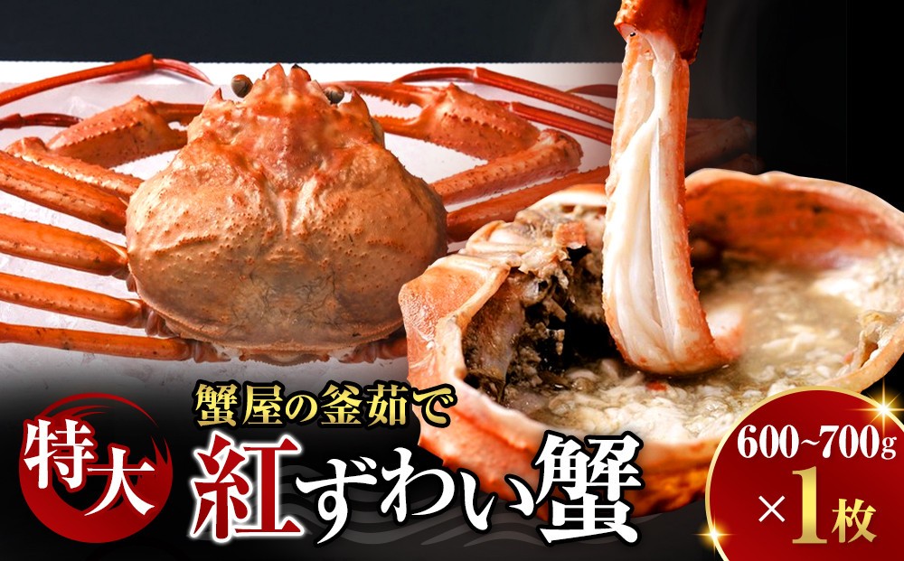 
                   境港産 茹で 紅ずわい蟹 特大 600〜700g 1枚 産地直送 ボイル 冷蔵 鳥取県産 蟹【鳥取県 境港市】
                