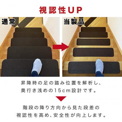 ふるさと納税 海南市 薄型吸着 ラウンド階段マット 70cm×15cm 15枚入り ベージュ BTS104385501 |  | 01