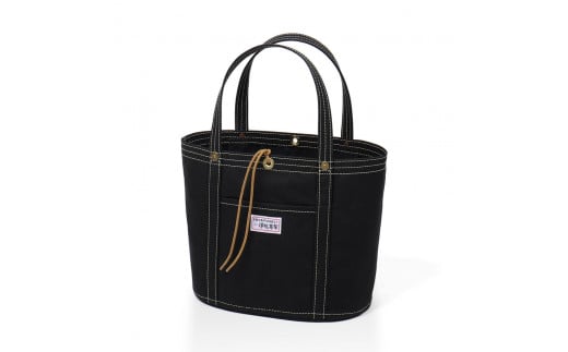 【一澤信三郎帆布】綿帆布製手さげかばん No.168(中)／黒