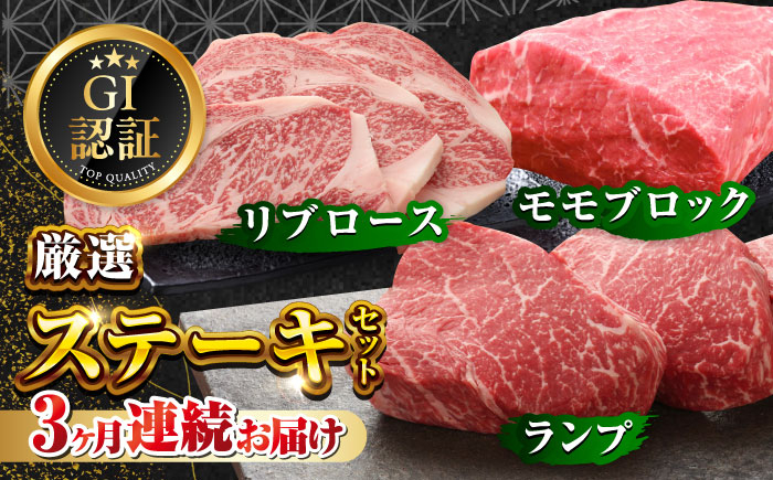 
            【全3回定期便】【GI認証】くまもとあか牛 食べ比べ A ランプ リブロース 赤身モモブロック【有限会社 三協畜産】 [YCG138]
          