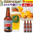 【ふるさと納税】《定期便9ヶ月》【秋田の地ビール】秋田あくらビール あきた吟醸ビール 6本セット(330ml×計6本)