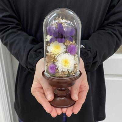 ふるさと納税 春日部市 シュガーパインのプリザーブドフラワーアレンジ【清華(きよばな)/こげ茶】春日部市 |  | 02