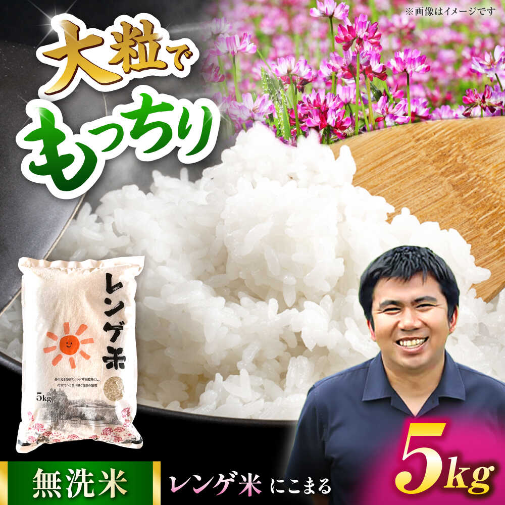【ふるさと納税】〈令和7年度産米〉 天然の栄養で実った おいしい一粒 レンゲ栽培 にこまる 無洗米 5kg 山鹿 お米 【ひなたのお米と野菜 大嶋】[ZFW003]