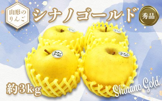 【2026年発送】「秀品」山形のりんご（シナノゴールド）約3kg_H169(R8)