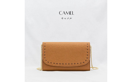 LILIBET（リリベット）/ 本革お財布チェーンバッグ CAMEL(キャメル)