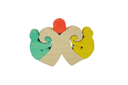 組み木パズル・盾蕨紋「たてわらびもん」(王塚古墳のある町桂川町)