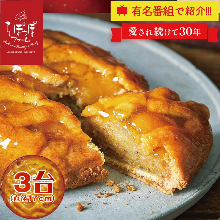らぽっぽファーム ポテトアップルパイ３台 | りんごパイ パイ 焼き菓子ギフト さつまいもスイーツ ご褒美スイーツ 芋スイーツ おいもスイーツ お菓子 さつまいも 内祝 健康 おやつ(CQ-41)