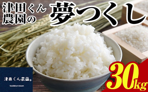 ＜先行予約受付中！2024年10月上旬から2025年4月末にかけて順次発送予定＞津田くん農園の夢つくし(30kg・10kg×3袋) お米 白米 30キロ ごはん ご飯 【ksg1329】【くしだ企画】