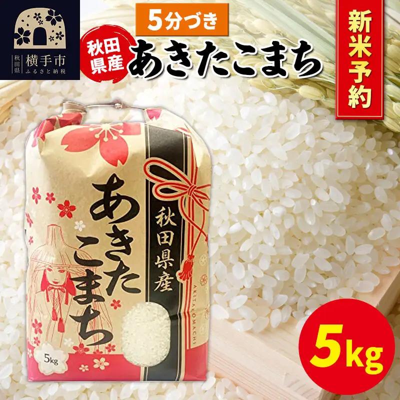 《令和8年産 新米受付》あきたこまち 5kg×1袋【5分づき】秋田県産 こまちライン