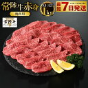 【ふるさと納税】【常陸牛】焼肉用（赤身）1kg【お肉・牛肉・焼肉・バーベキュー・焼肉用・赤身】