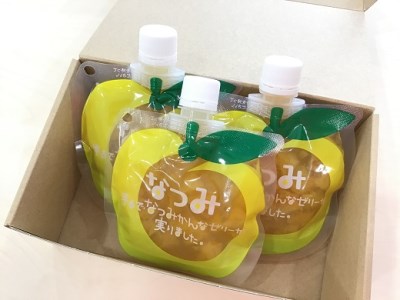 みかんゼリー 贅沢ゼリー 3個セット「なつみ」3個 箱入り ミニセットが欲しい！リクエストにお応えしました | みかん ミカン 国産 フルーツゼリー デザート シャーベット スイーツ フルーツ 果物 くだもの おやつ 人気 おすすめ 三重県 熊野市【kmkn0163】