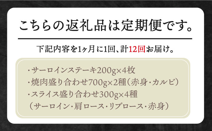 【全12回定期便】佐賀牛 大満喫定期【田中畜産牛肉店】 [HBH043]