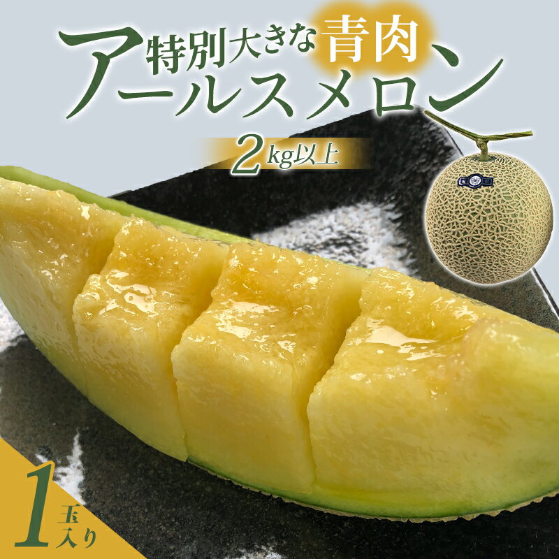 【ふるさと納税】 先行予約 特大 青肉アールスメロン 1玉 2kg以上 果物 フルーツ メロン 糖度14度以上 季節限定 期間限定 特産品 お取り寄せ グルメ