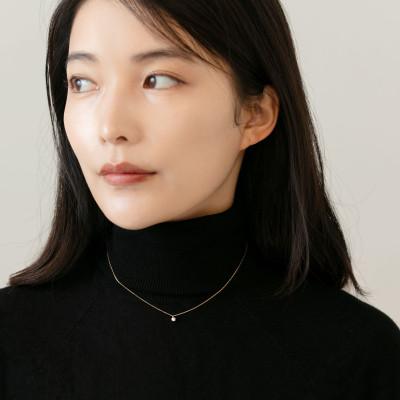 ふるさと納税 大津市 【18金イエローゴールド ダイヤモンドネックレス】0.1ct 気品ある美しさ 6本たてづめ 40cm |  | 01