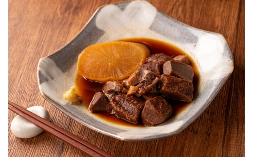 牛タン焼たあ坊の「手作り牛タン角煮」大根入り 3袋 ＜試食用牛タンカレー100g付き！＞ 牛タン 牛たん 角煮 牛肉 肉 お肉 大根 だいこん お試し 試食用 カレー 牛タンカレー カレーライス 冷凍【牛タン焼たあ坊】tm324
