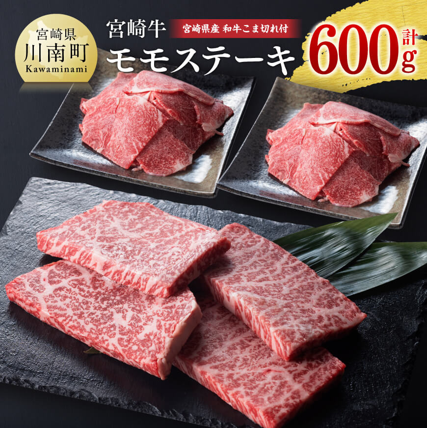 宮崎牛モモステーキと和牛肉こま切れ　肉 牛肉[D0664]