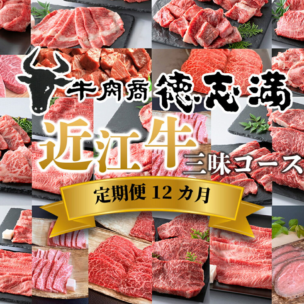 【ふるさと納税】【1カ月毎12回定期便】【高島屋選定品】牛肉商 徳志満 近江牛 三昧コース K164 お肉 肉 にく おにく 牛肉 おかず 取り寄せ グルメ 定期便 定期配送 滋賀県 湖南市 送料無料