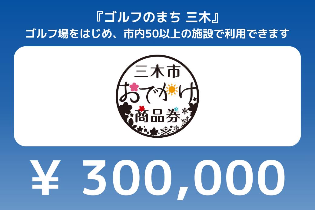 【JALの旅先納税】電子商品券「三木市おでかけ商品券」 300,000円分