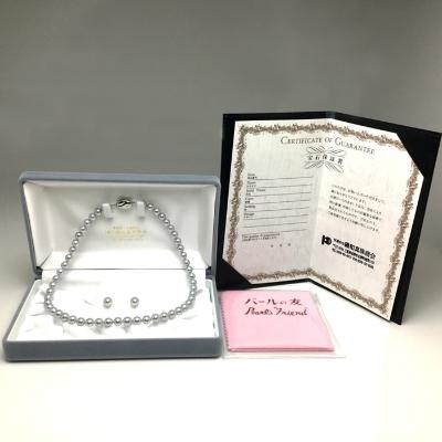 ふるさと納税 志摩市 アコヤ真珠ネックレス・ピアスセット  7.0〜7.5ミリ　ブルーグレー系　高品質パール |  | 03