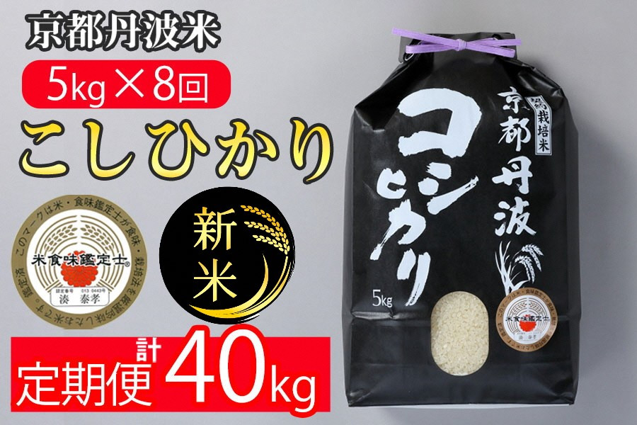 
            【定期便】予約 令和7年産 新米 京都丹波米こしひかり5kg×8回 計40kg● 定期便 8回定期便 米 白米 5kg 8ヶ月 ※精米したてをお届け ｜ 米・食味鑑定士厳選 コシヒカリ 京都丹波産 新米定期便 精米定期便 こしひかり米定期便 京都丹波米定期便 令和7年産米定期便 白米定期便 米定期便 定期購入 ※北海道・沖縄・離島への配送不可 ※2025年9月中旬以降順次発送(初回分)
          
