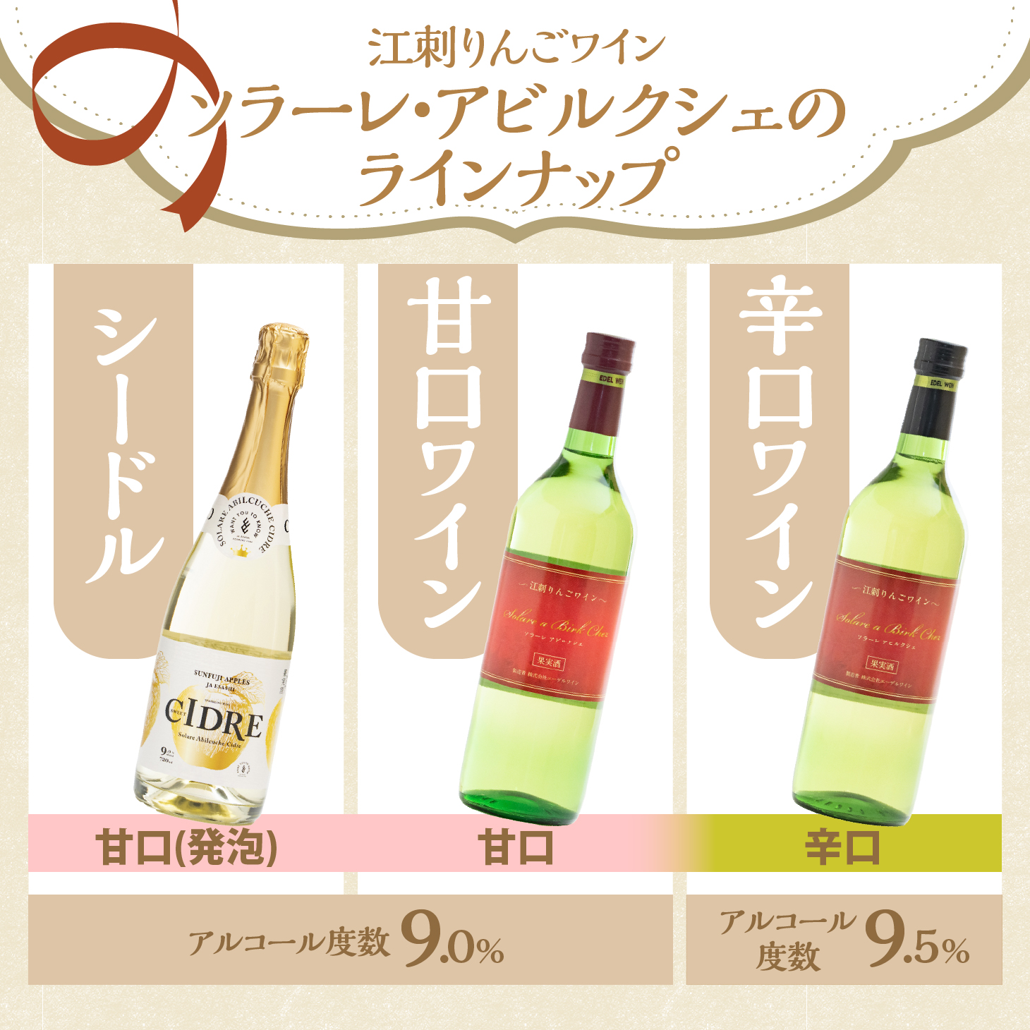 江刺りんごワイン ソラーレ・アビルクシェ(甘) [A0071]