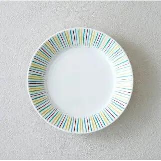 有田焼  5色十草 リムプレート皿 16.5cm【中山陶和堂】食器 うつわ 器 プレート 皿 かわいい カラフル bv016