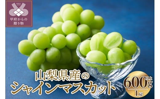 〈2026年度配送分〉山梨県産 シャインマスカット 1房（600g以上）シャインマスカット 山梨 県産 先行予約 2026年 リピーター多数 ぶどう フルーツ 1房 冷蔵 生産量 日本一 甲府 600g以上 フルーツ王国山梨 2026年8月下旬～10月上旬にかけて順次発送
