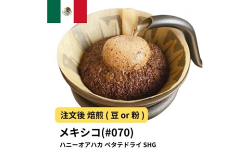 コーヒー #070 メキシコ ハニーオアハカ ペタテドライ SHG 310g 当日焙煎 大山珈琲 （豆または中挽きから選択）