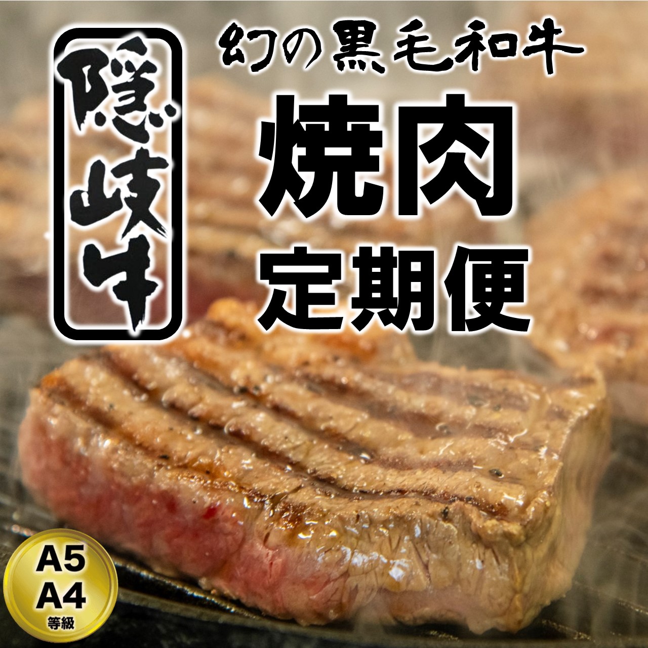 【定期便】幻の黒毛和牛 隠岐牛 焼肉 ６か月定期便 (隠岐牛 黒毛和牛 牛肉 肉 カルビ ロース 焼肉用 A4 A5 ブランド牛 放牧 定期便)