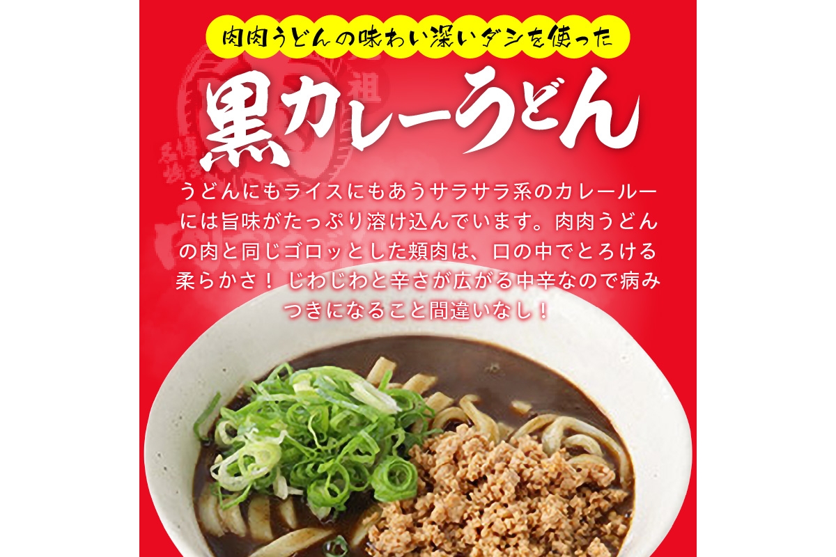 【A5-460】冷凍 肉肉うどん２食・天ぷらうどん２食・黒カレーうどん１食 バラエティセット