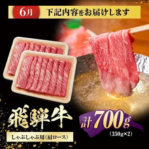 【4回定期便】 特選 飛騨牛 肩ロース リブロースステーキ 計2.6kg / / 浅井商店[AWBJ011]