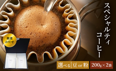 珈琲 クドー珈琲豆店 スペシャルティコーヒー 厳選 お任せ セット (豆 or 粉)【200g×2袋】 粉