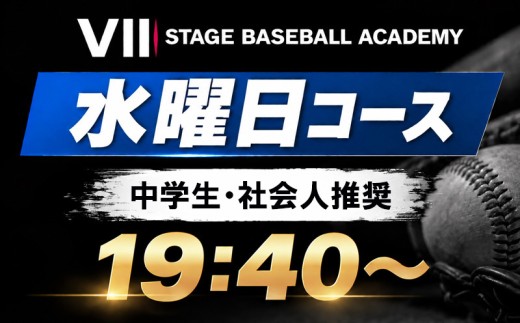 【野球教室1日体験】元横浜DeNAベイスターズ 武藤祐太が直接指導｜投手コース 【中学生・社会人推奨】 【水曜 19時40分～ 】 神奈川県 厚木市 Ⅶ STAGE BASEBALL ACADEMY 