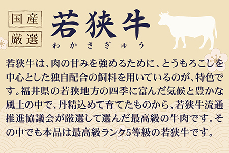 若狭牛+福井白山ポークしゃぶしゃぶセット（若狭牛上モモ（A5ランク）+福井白山ポーク豚ロース）　各500ｇ