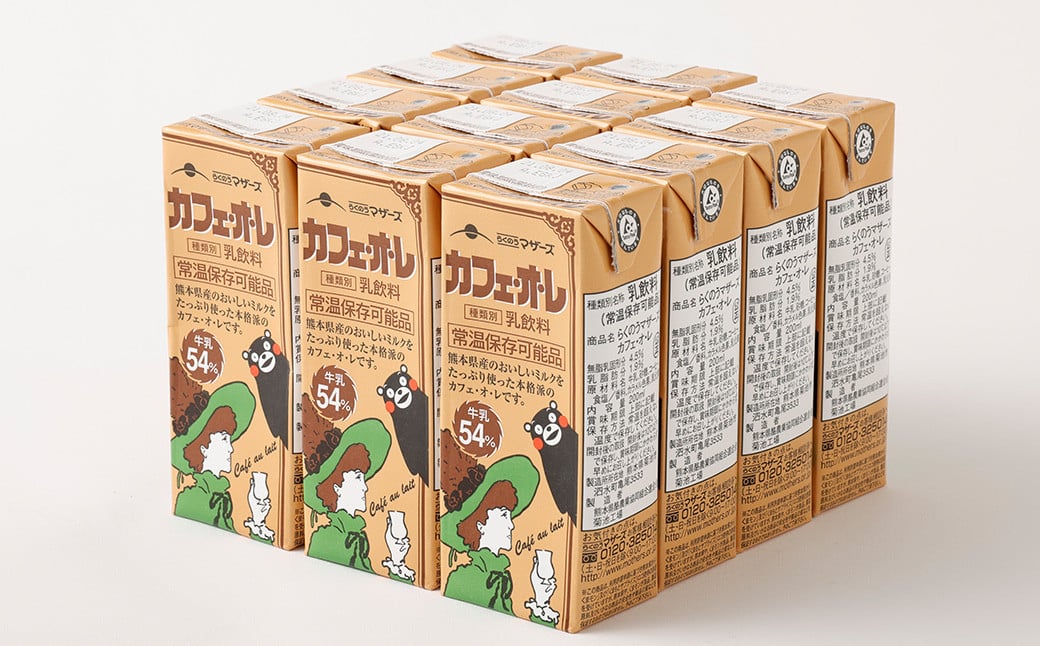 【3か月連続定期便】 カフェオレ200mlとおいしいミルクバニラ200ml 各12本ずつ（計24本）×3回 計72本