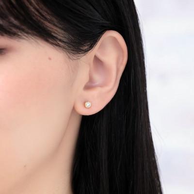 ふるさと納税 山梨県 【山梨県】【ジュエリー】K18 Sirius/シリウス ダイヤモンド0.3ct ピアス |  | 02