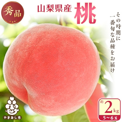 【2026年先行受付】桃 山梨市産 秀桃 約2kg【配送不可地域：離島・沖縄県】