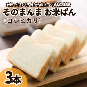 パン 食パン そのまんまお米ぱん 3本 ( 600g × 3 ） コシヒカリ 米 使用 米 パン 米 パン