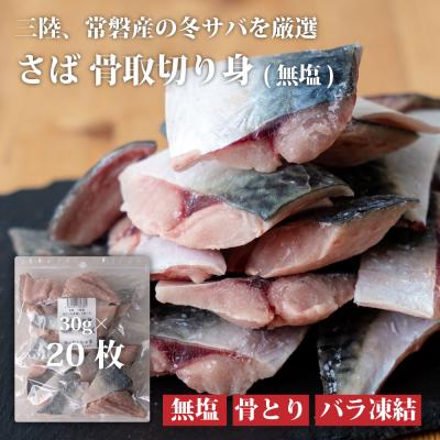 ふるさと納税 名取市 魚のおんちゃま 三陸常磐産 サバ 骨取切り身 30g×20枚入