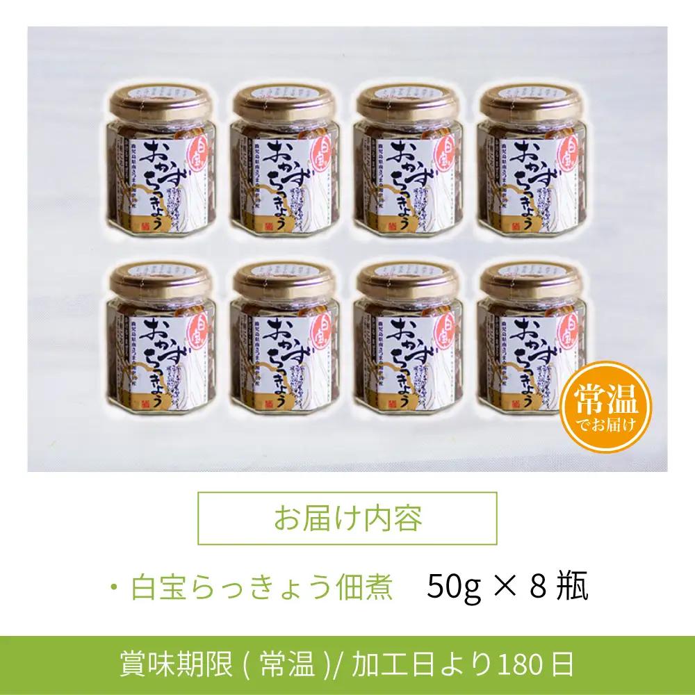 鹿児島県産】白宝らっきょう佃煮 8個 佃煮 つくだ煮 セット 珍味 惣菜 らっきょう 鹿児島 エスランドル 南さつま市