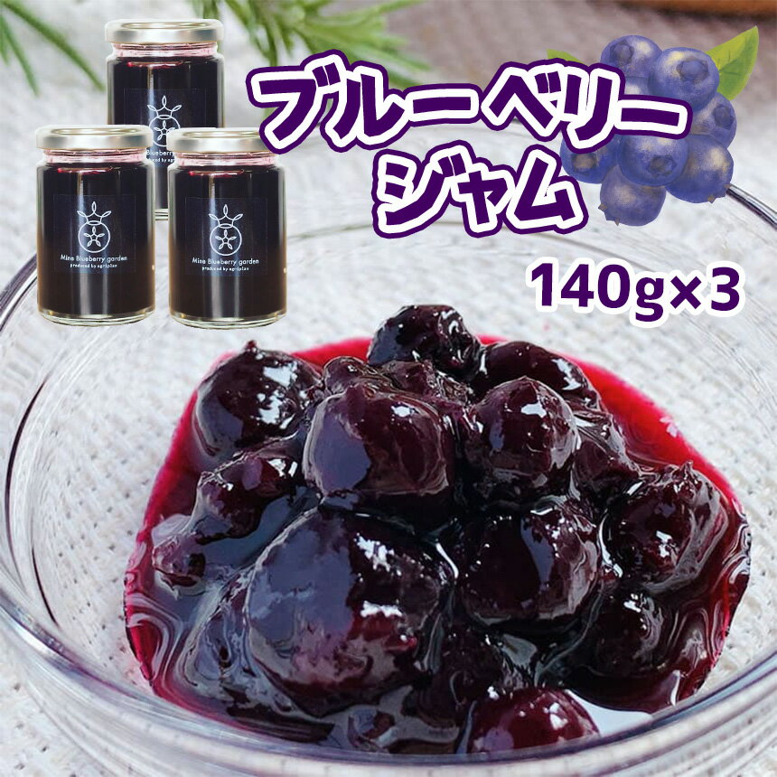 【ふるさと納税】 ブルーベリージャム3本セット ｜ ジャム ブルーベリー 無添加 果物 フルーツ 果実 山口 美祢 特産品 名産品 自家栽培 手作り ヨーグルト 菓子