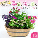 【ふるさと納税】【園芸店直送】おまかせ季節の寄せ植え プランター 花