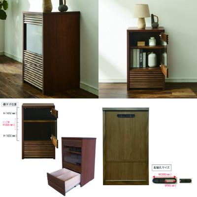 ふるさと納税 大川市 無垢リビング家具コリーナ(キャビネット)48cm  R(右開き) WN(ウォールナット) |  | 02