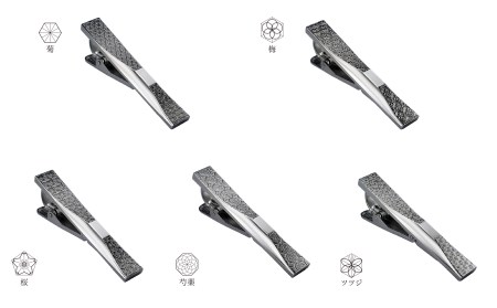 E141(菊)　ＩＴＡＤＡＫＩ ネクタイピン 花文様 吉祥文様 ステンレス（メッキ）1個　【花文様（菊）】