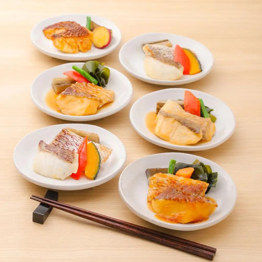 レンジで簡単！近大生まれマダイ惣菜詰合せ（6食）| おかず お惣菜 西京漬け 近畿大学 詰め合わせ セット【akd011B】