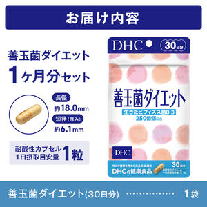 DHC 善玉菌ダイエット 30日分 サプリメント 生きた善玉菌 ビフィズス菌 菌活 腸内フローラ 簡単 手軽 すっきり環境 健康 富士市 [sf014-014]