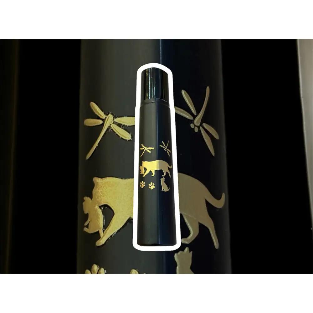 月猫彩堂　極上安来青鋼1号　三徳万能包丁　子連れ猫＜和風レトロモダン＞　木製ハンドル