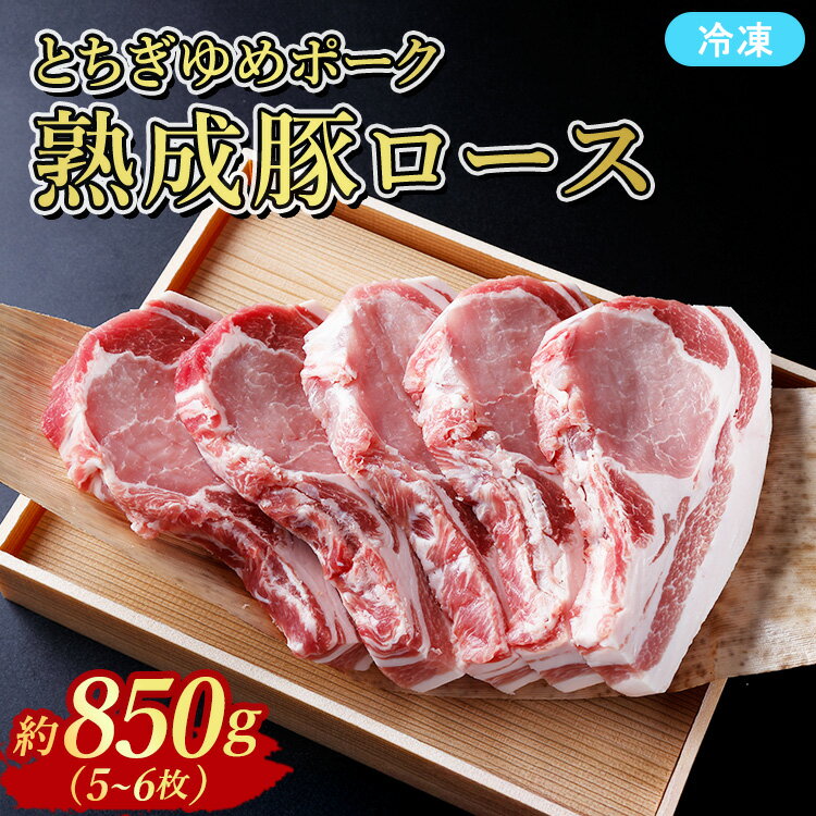 【ふるさと納税】≪鶏春≫ とちぎゆめポーク　熟成豚ロース850g （5～6枚）ドライエイジング ｜ 熟成肉 豚肉ソテーとんかつミートショップ鶏春 栃木県 那須町 那須〔P-368〕